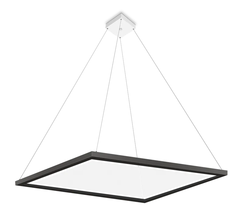 2X2 Square Up/Down Pendant LED Fixture, 5000 Lumen Max, Wattage and CCT Selectable, Pendant Mounted, 110-277V, White or Black Finish — Warehouse Lighting LED Linear Lights 30.0W 3000K
