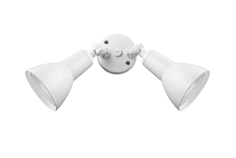 Security Flood Light,  Shaded Twin Adjustable Heads, 120V, White, Black or Bronze Finish — Warehouse Lighting LED Flood Lights 100.0W 