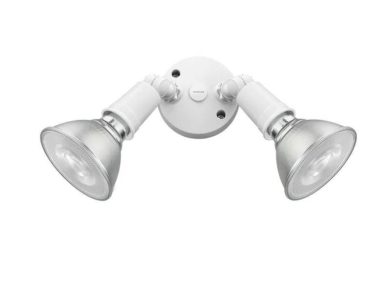 Security Flood Light, Twin Adjustable Heads, 120V, White, Black or Bronze Finish — Warehouse Lighting LED Flood Lights 150.0W 
