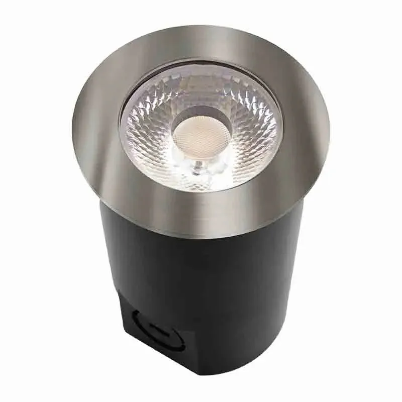7W INTEGRATED LED INGROUND LIGHT, 3000K, 12-24V, BRUSHED NICKEL — Warehouse Lighting LED Flood Lights 7.0W 3000K