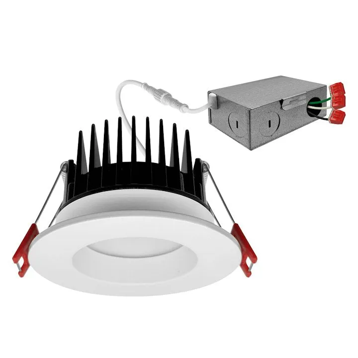 3" Frosted Downlight: M-Line, 10W, 800 Lumens, CCT Selectable, 120V, White Finish — Warehouse Lighting LED Downlights 10.0W 2700K