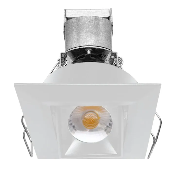 1" LV Square Gimbal Downlight: Mini-Line, 6W, 3000K, 12V, White, Black or Bronze Finish — Warehouse Lighting LED Downlights 6.0W 3000K