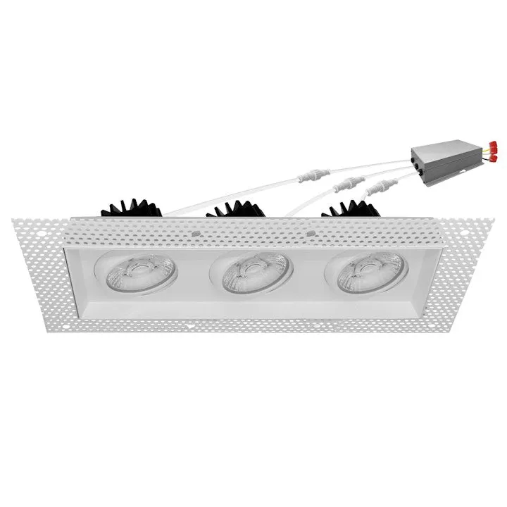 4" Multiple Trimless: Triple Head, 3000 Lumens, 45W, 120V — Warehouse Lighting LED Downlights 45.0W 2700K