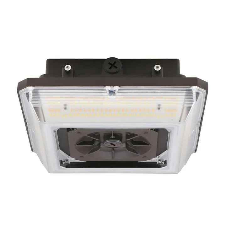 ARCY-Line: Square Canopy Fixture, 8400 Lumen Max, Wattage and CCT Selectable, 120-277V, Bronze or White Finish — Warehouse Lighting LED Downlights 30.0W 3000K