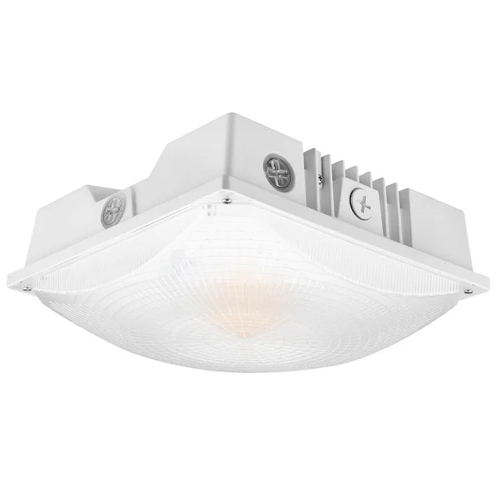 Square Canopy: Slim-Line, 8700 Lumen Max, Wattage and CCT Selectable, 120-277V, White or Bronze Finish — Warehouse Lighting LED Area Lights 60.0W 3000K