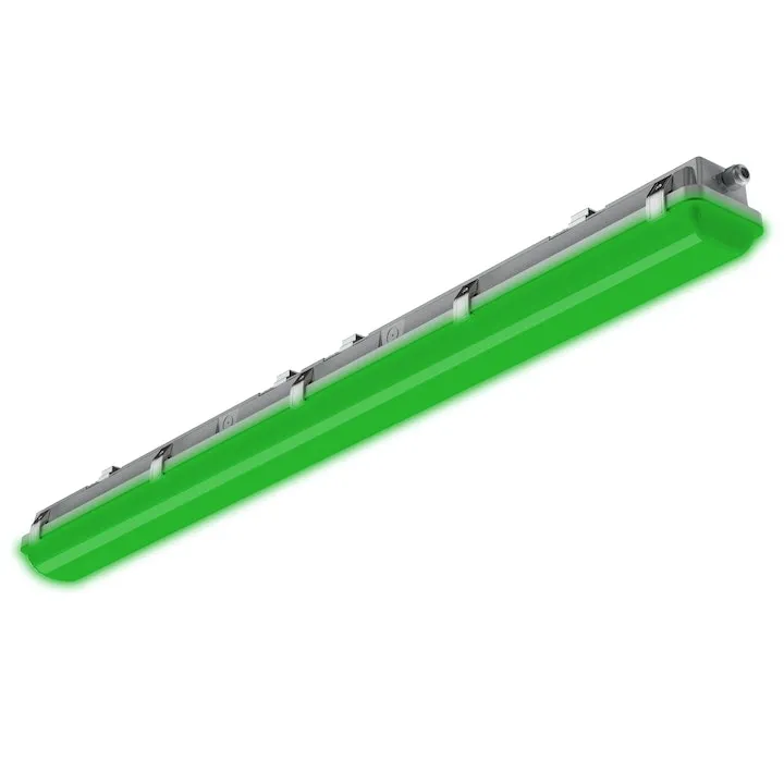 4ft Vapor Tight High Output, 4200 Lumens, 80W, Green Horticultural Light — Warehouse Lighting LED Landscape Lights 80.0W 
