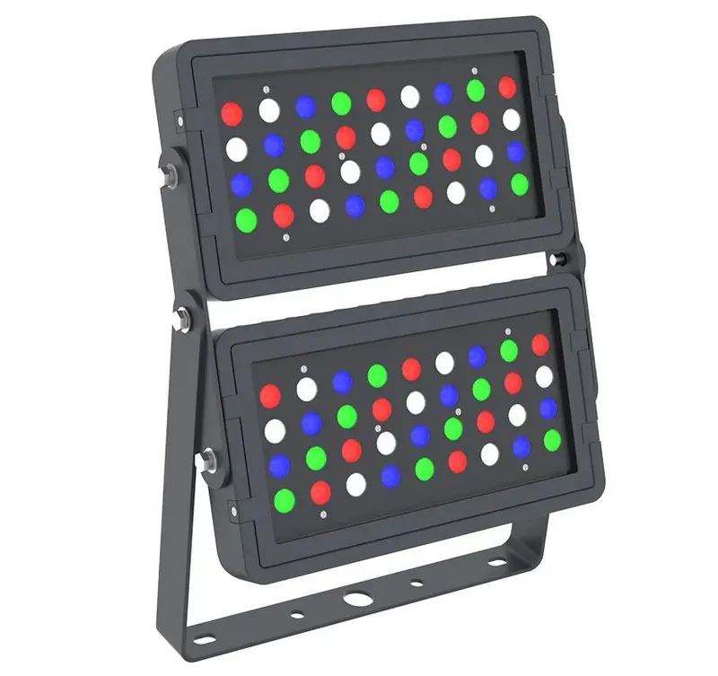 DMX 512 Compatible RGBW Square Flood Light, 192W — Warehouse Lighting LED Flood Lights 192.0W 