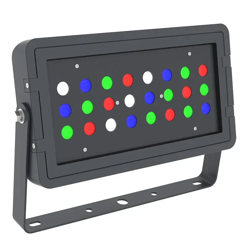 DMX 512 Compatible RGBW Square Flood Light, 72W — Warehouse Lighting LED Flood Lights 72.0W 