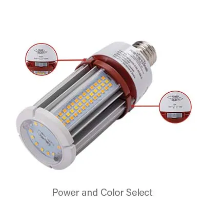 LED HID Replacement lamp feat. Power Select & Color Select. 18/12/9W, 3K,4K,5K, E26 Base, Direct Drive — Warehouse Lighting LED Downlights 9.0W 3000K