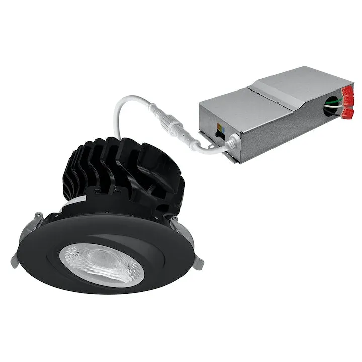 SnapTrim-Line: 4" Gimbal Downlights, CCT Selectable, 12W or 18W, 120V — Warehouse Lighting LED Downlights 12.0W 2700K
