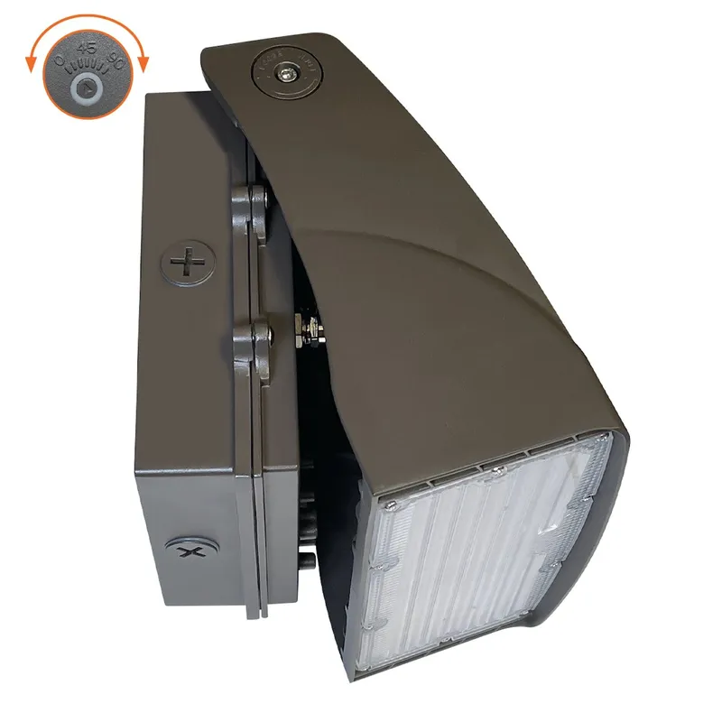 LED Full Cutoff Adjustable Wall Pack, 30W, 4050 Lumens, CCT Selectable, 120-277V, Bronze Finish — Warehouse Lighting LED Wall Lights 30.0W 