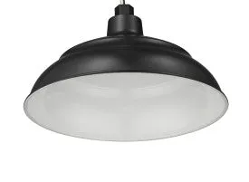 Millennium Lighting LED R Series Outdoor 14" RLM Warehouse Shade, Satin Black — Warehouse Lighting LED Lighting Controls 11.0W 3000K