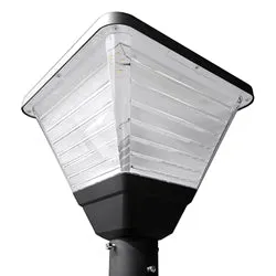 LED Square Post Top Light, 60W, 8520 Lumens, 4000K or 5000K, 120-277V, Black Finish — Warehouse Lighting LED Area Lights 60.0W 4000K