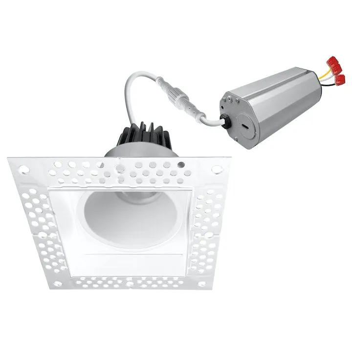 2" Square Downlight, Trimless-Line, 5-CCT Selectable, 8W or 15W, 600-1000 Lumens, Black or White Finish — Warehouse Lighting LED Downlights 8.0W 2700K