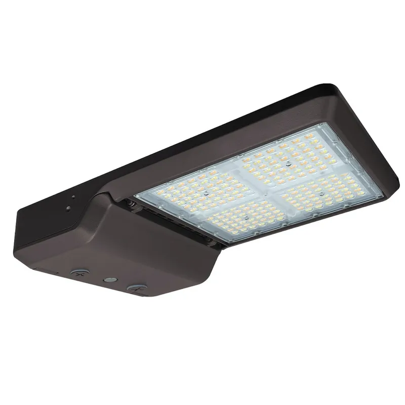 Large LED Area/Parking Lot Light, 21000 Lumen Max, Wattage and CCT Selectable, 120-277V, Bronze Finish — Warehouse Lighting LED Flood Lights 150.0W 3000K