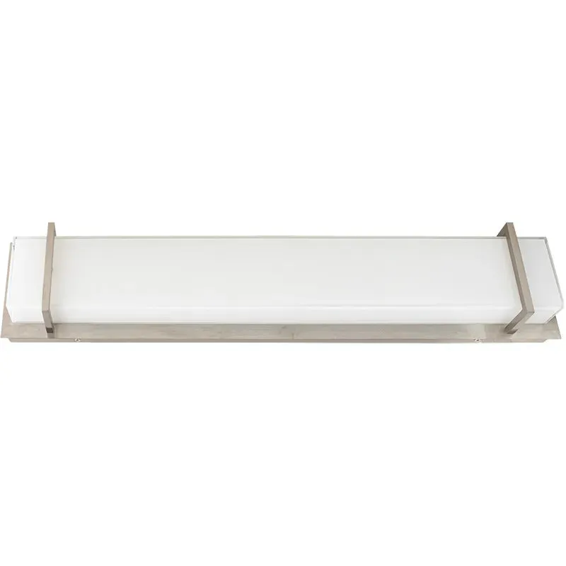 36" LED Multi-CCT Vanity Light with Cube PC Lens, 24W, 2100 Lumens, Brushed Nickel — Warehouse Lighting LED Wall Lights 24.0W 3000K