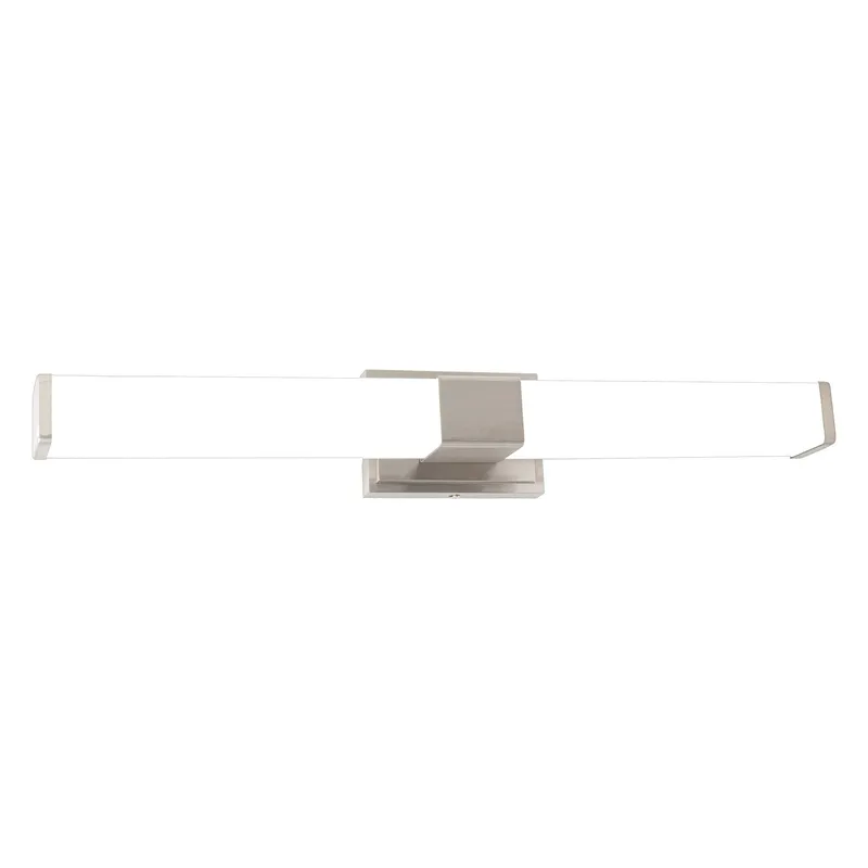 36" LED Multi-CCT Vanity Light with Cube PC Lens, 24W, 1680 Lumens, Brushed Nickel — Warehouse Lighting LED Wall Lights 24.0W 3000K