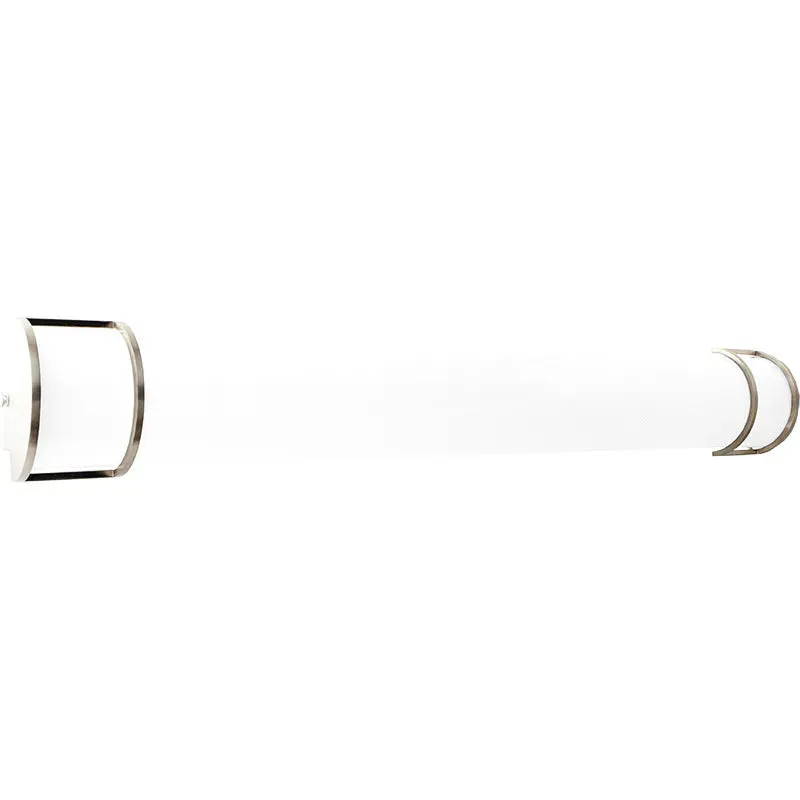 48" LED Multi-CCT Vanity Light with Metal Rings, 34W, 3500 Lumens, Brushed Nickel — Warehouse Lighting LED Wall Lights 34.0W 3000K
