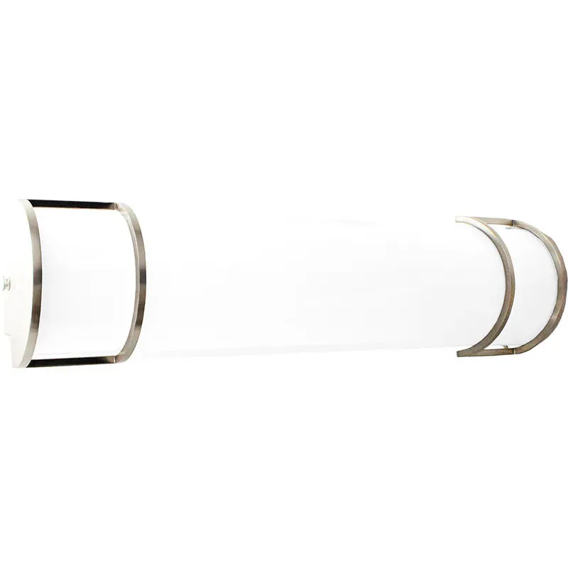 24" LED Multi-CCT Vanity Light with Metal Rings, 17W, 1760 Lumens, Brushed Nickel — Warehouse Lighting LED Wall Lights 17.0W 3000K
