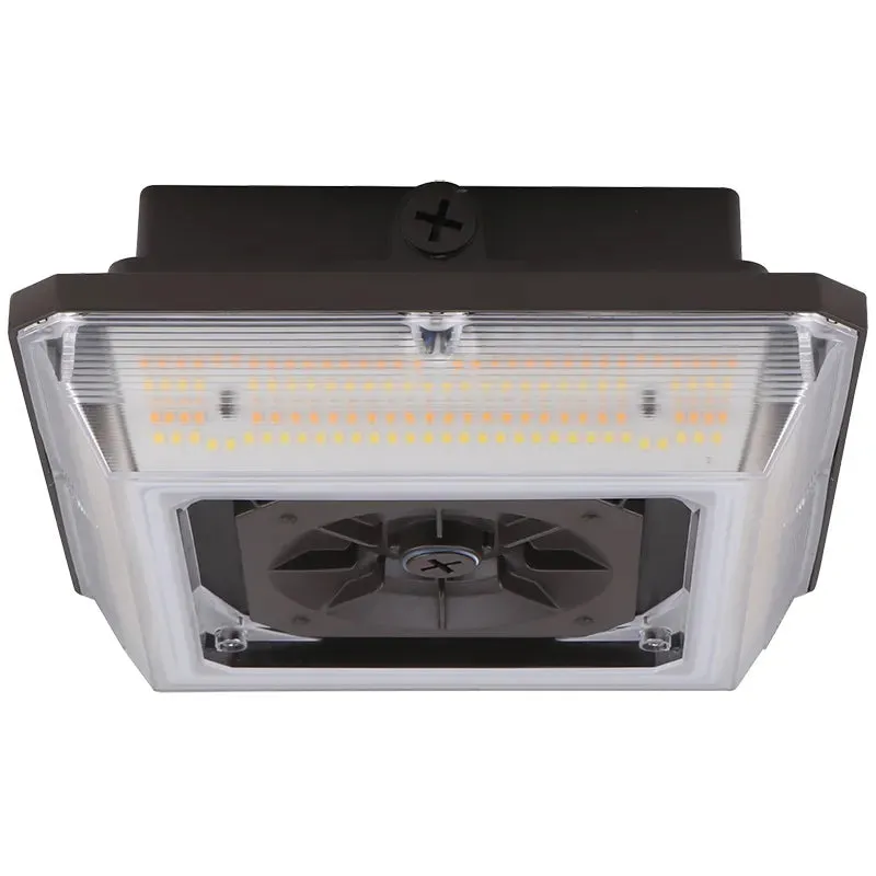 LED Angled-Beam Garage Canopy Light, 10500 Lumen Max, CCT and Wattage Selectable, 120-277V — Warehouse Lighting LED Area Lights 40.0W 3000K