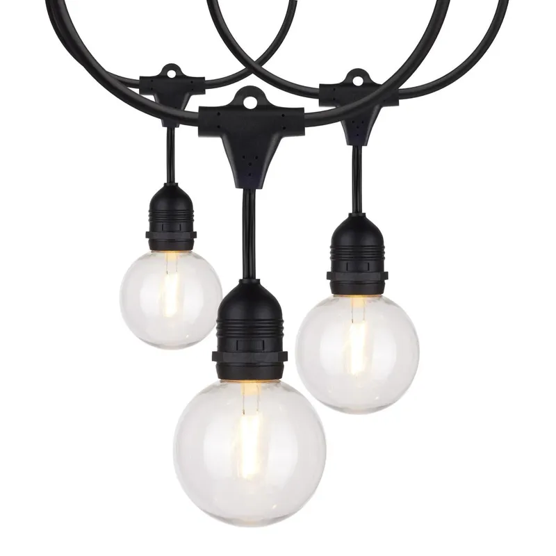 24Ft, LED String Light, Includes 12-G25 bulbs, 2200K, 120 Volts — Warehouse Lighting LED Bollards & Pathway Lights 30.0W 2200K