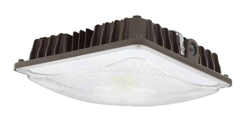 Square LED Canopy Light, 60W, 8000 Lumen Max, 5000K, Dimmable, DLC 5.1 Premium, 120-277V — Warehouse Lighting LED Area Lights 60.0W 4000K
