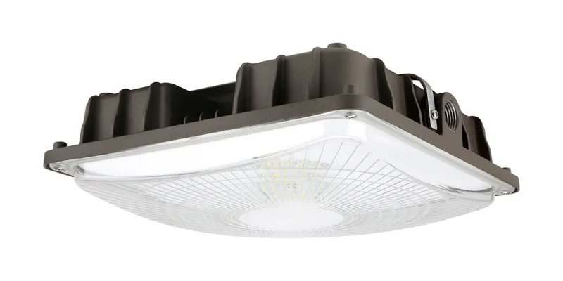 Square LED Canopy Light, 40W, 5450 Lumen Max, 5000K, Dimmable, DLC 5.1 Premium, 120-277V — Warehouse Lighting LED Area Lights 40.0W 4000K
