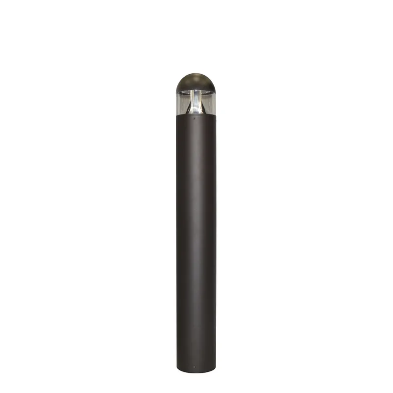 6" LED Round Top Bollard, 3997 Lumen Max, Wattage and CCT Selectable, 120-277V, Bronze — Warehouse Lighting LED Bollards & Pathway Lights 10.0W 3000K