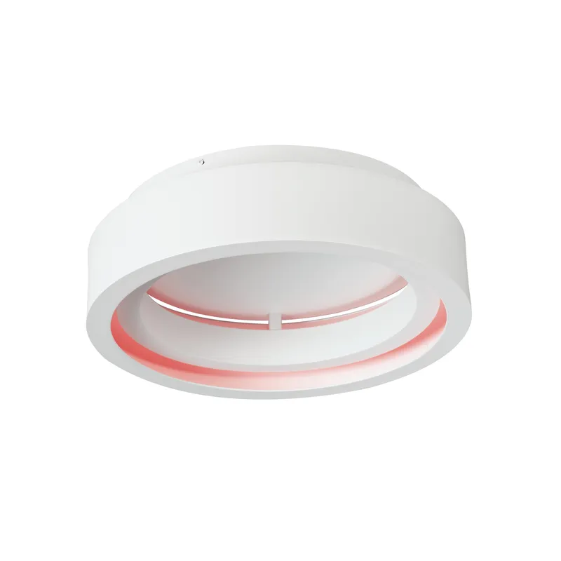 iCorona WiZ 18" LED Surface Mount RGBTWK Ceiling Smart Light, 2400 Lumens, 36W, 120-277V, Matte White Finish — Warehouse Lighting LED Post Top Lights 36.0W 