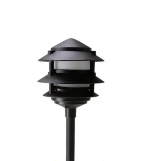 13" LED Pagoda Lights, 200 Lumens, 3W, 3000K, 12V, Black or Bronze Finish — Warehouse Lighting LED Bollards & Pathway Lights 3.0W 3000K