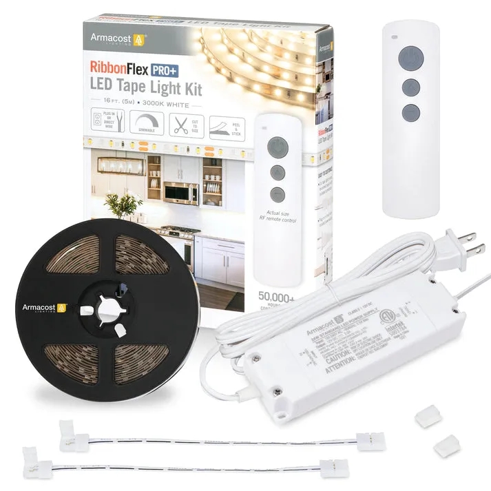 RibbonFlex Pro Soft White LED Strip Light Tape, 12V, 2655 Lumens, 24W, 3000K — Warehouse Lighting LED Linear Lights 24.0W 3000K