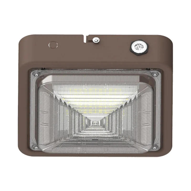 Square LED Garage and Ceiling Light with Emergency Backup Battery, 3,900 Lumens, 10W/20W/30W Selectable, 120-277V, CCT Selectable 3000K/4000K/5000K, Bronze Finish — Warehouse Lighting LED Post Top Lights 10.0W 3000K