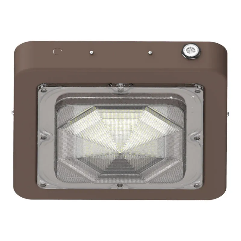 Square LED Garage and Ceiling Light, 7,800 Lumens, 30W/45W/60W Selectable, 120-277V, CCT Selectable 3000K/4000K/5000K, Bronze Finish — Warehouse Lighting LED Post Top Lights 30.0W 3000K