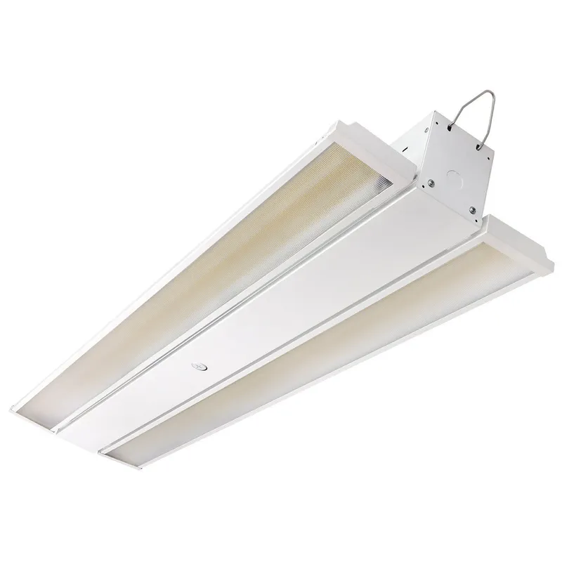 Foldable 4 Foot Linear High Bay, 59,400 Lumens, 360W/400W/440W Selectable, 5000K, 0-10V Dimmable, 120-277V, White Finish — Warehouse Lighting LED Linear Lights 360.0W 5000K