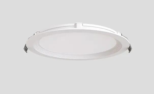 8" Round Multifit Flat Recessed Light, 1,500 Lumens, 17.5W, 120-277V, CCT Selectable 2700K/3000K/3500K/4000K/5000K — Warehouse Lighting LED Downlights 17.5W 2700K
