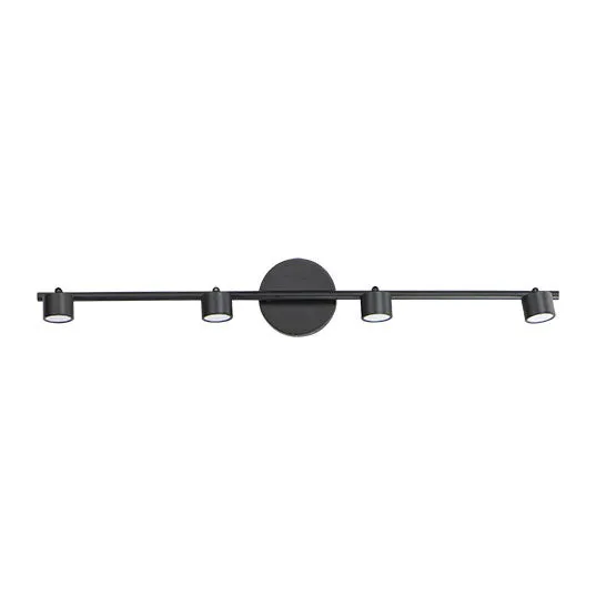 Taylor 4-Light Fixed Rail LED Track, 1,820 Lumens, 28W, 3000K CCT, 120-277V, Black, White or Satin Nickel Finish — Warehouse Lighting LED Landscape Lights 28.0W 3000K