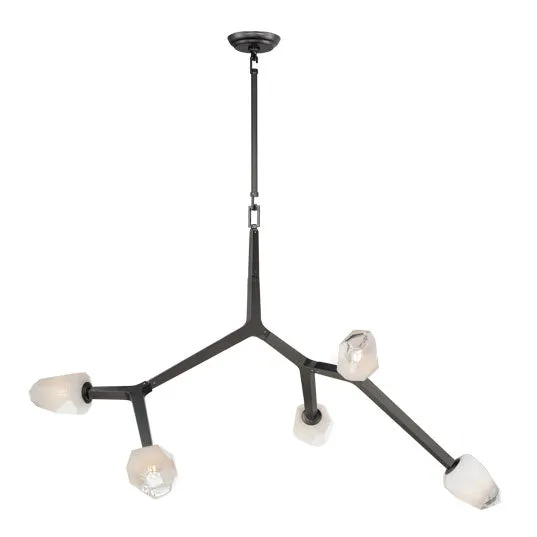 Blossom 5-Light LED Pendant, 2,500 Lumens, 20W, 3000K CCT, 120V, Black or Natural Aged BrassFinish — Warehouse Lighting LED Landscape Lights 20.0W 3000K