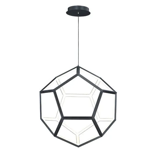 Penta LED Pendant, 4,960 Lumens, 62W, 3000K CCT, 120V, Black Finish — Warehouse Lighting LED Landscape Lights 62.0W 3000K