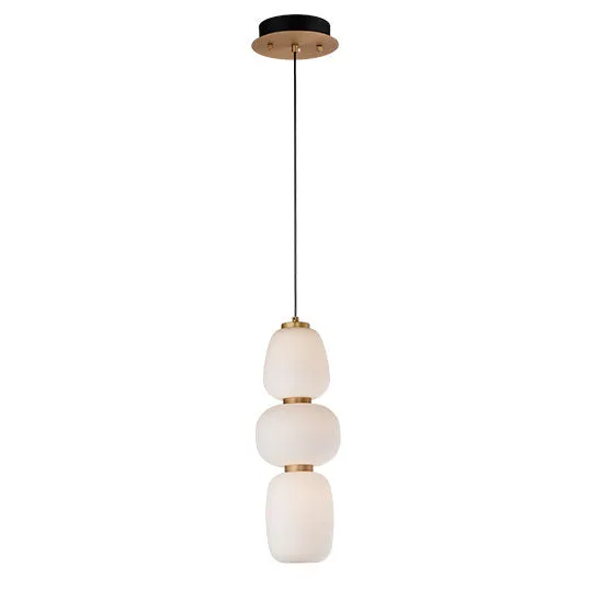 Soji 3-Light LED Pendant, 1,400 Lumens, 20W, 3000K CCT, 120V, Black/Gold Finish — Warehouse Lighting LED Landscape Lights 20.0W 3000K
