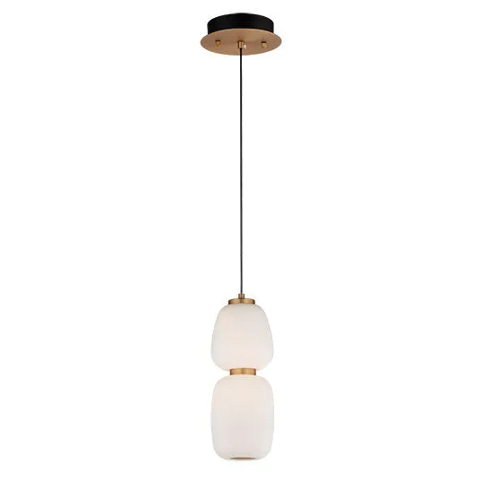 Soji 2-Light LED Pendant, 960 Lumens, 14W, 3000K CCT, 120V, Black/Gold Finish — Warehouse Lighting LED Landscape Lights 14.0W 3000K
