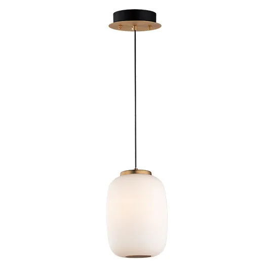 Soji LED Pendant, 960 Lumens, 8W, 3000K CCT, 120V, Black/Gold Finish — Warehouse Lighting LED Landscape Lights 8.0W 3000K