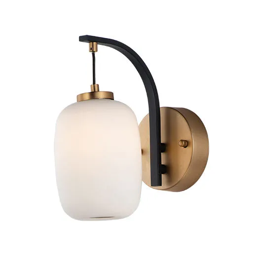 Soji LED Wall Sconce, 480 Lumens, 4W, 3000K CCT, 120V, Black/Gold Finish 10" Height — Warehouse Lighting LED Wall Lights 4.0W 3000K