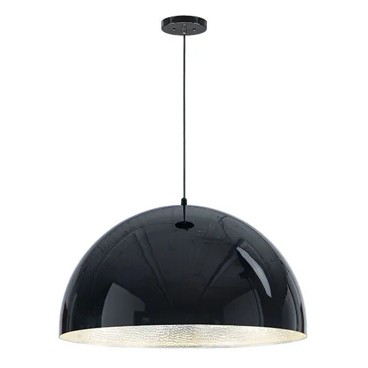 Hemisphere LED Pendant, 2,900 Lumens, 30W, 3000K CCT, 120-277V, Gloss Black or Gloss White Finish — Warehouse Lighting LED Landscape Lights 30.0W 3000K