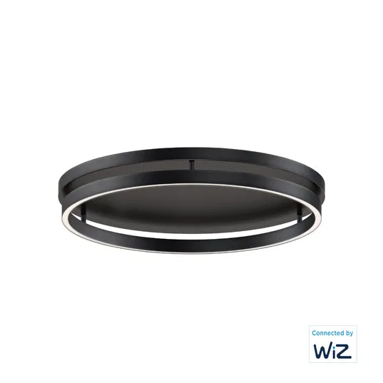 Groove LED Flush Mount, 2,000 Lumens, 27W, 120V, 3000K CCT, Black or Gold Finish — Warehouse Lighting LED Post Top Lights 27.0W 3000K