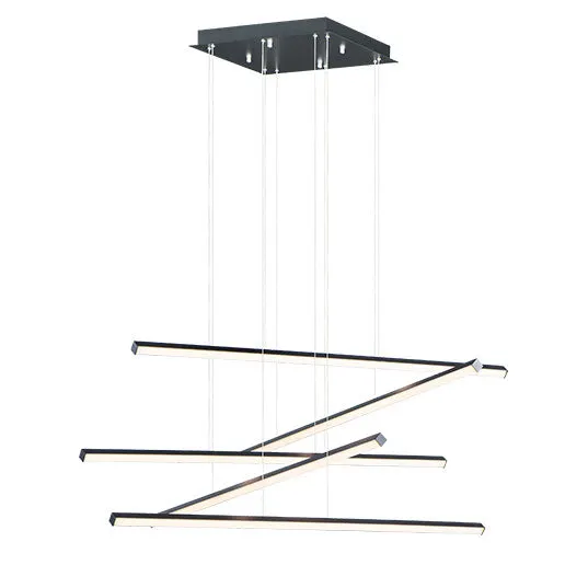 Hover 5 Light LED Pendant, 6,720 Lumens, 96W, 120V, 3000K, Black Finish — Warehouse Lighting LED Landscape Lights 96.0W 3000K