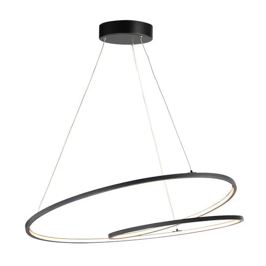 31.5" Signature LED Pendant, 6,860 Lumens, 98W, 120V, 3000K, Black or Matte Silver Finish — Warehouse Lighting LED Landscape Lights 98.0W 3000K
