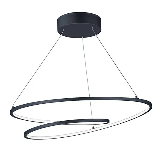 25" Signature LED Pendant, 5,390 Lumens, 77W, 120V, 3000K, Black Finish — Warehouse Lighting LED Landscape Lights 77.0W 3000K