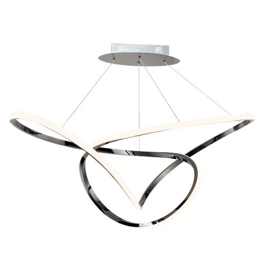 46" Perpetual LED Pendant, 4,410 Lumens, 63W, 120V, 3000K, Black Chrome or Brushed Champagne — Warehouse Lighting LED Landscape Lights 63.0W 3000K