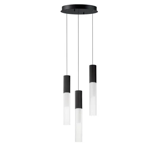 Reeds 3-Light LED Pendant, 1200 Lumens, 15W, 120-277V, 3000K, Black or Gold finish — Warehouse Lighting LED Landscape Lights 15.0W 3000K