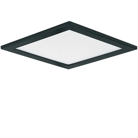 7" LED Square Wafer Surface Mount, 1,250 Lumens, 15W, 3000K CCT, 120V, Black, White, Bronze, or Satin Nickle Finish — Warehouse Lighting LED Downlights 15.0W 3000K